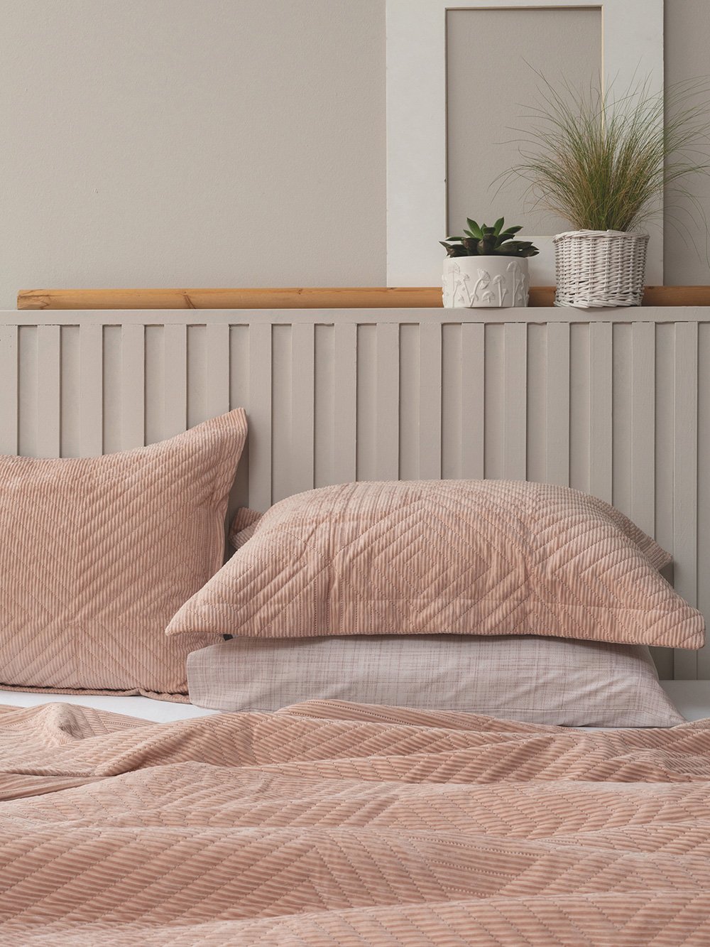 5205857233389_3 Κουβερλι Υπέρδιπλο 220x240 DIZZA ROSE Ροζ Palamaiki - Image 1