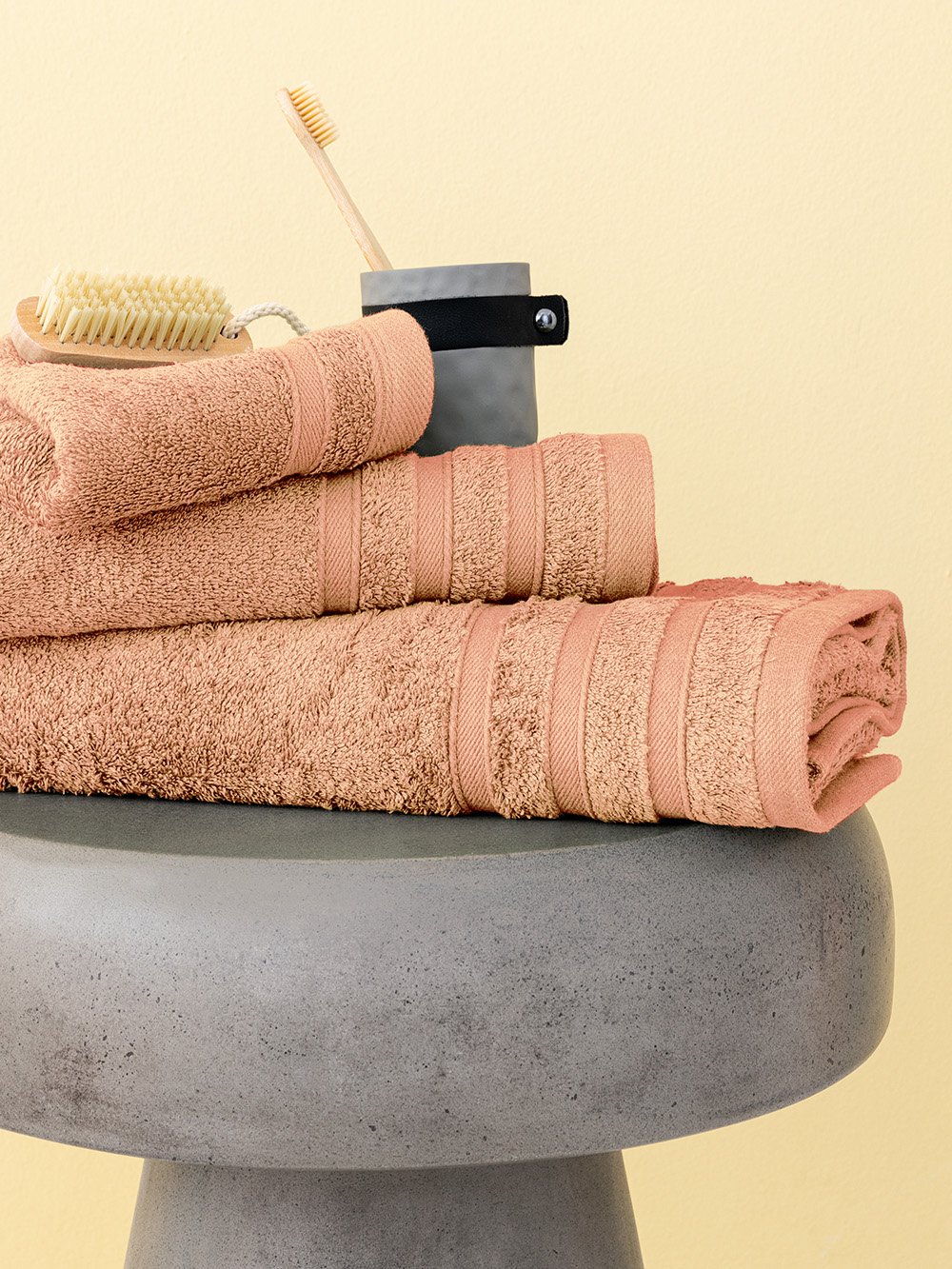 5205857238551_2 Πετσέτα Προσώπου Towels Collection 50x100 BEREN CARAMEL Καφέ Palamaiki - Image 1