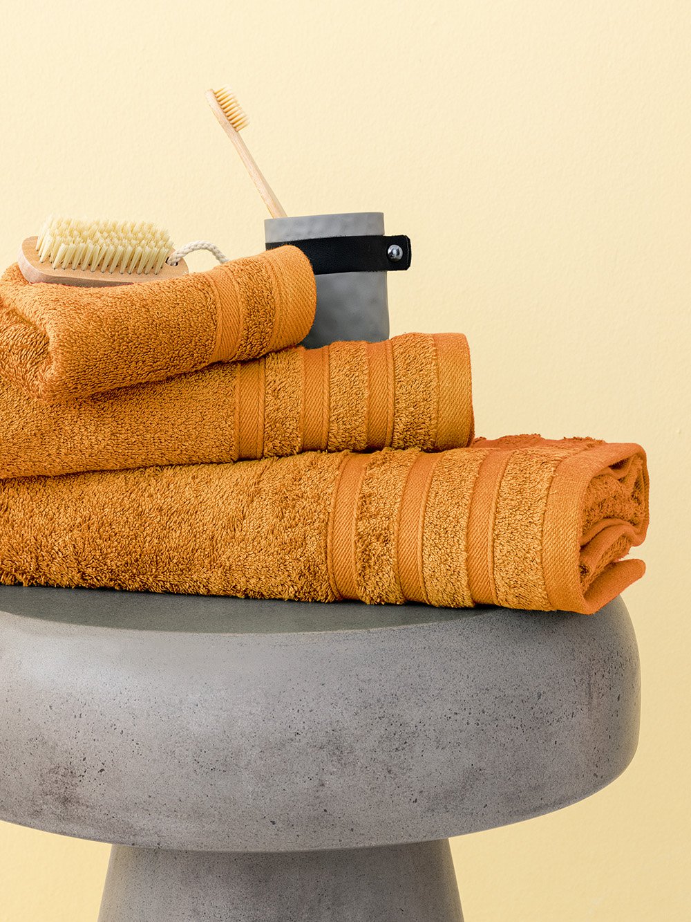 5205857238575_2 Πετσέτα Προσώπου Towels Collection 50x100 BEREN GOLD Κίτρινο Palamaiki - Image 1