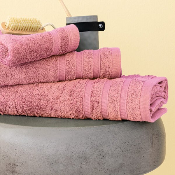 Πετσέτα Προσώπου Towels Collection 50x100 BEREN ROSE Ροζ Palamaiki