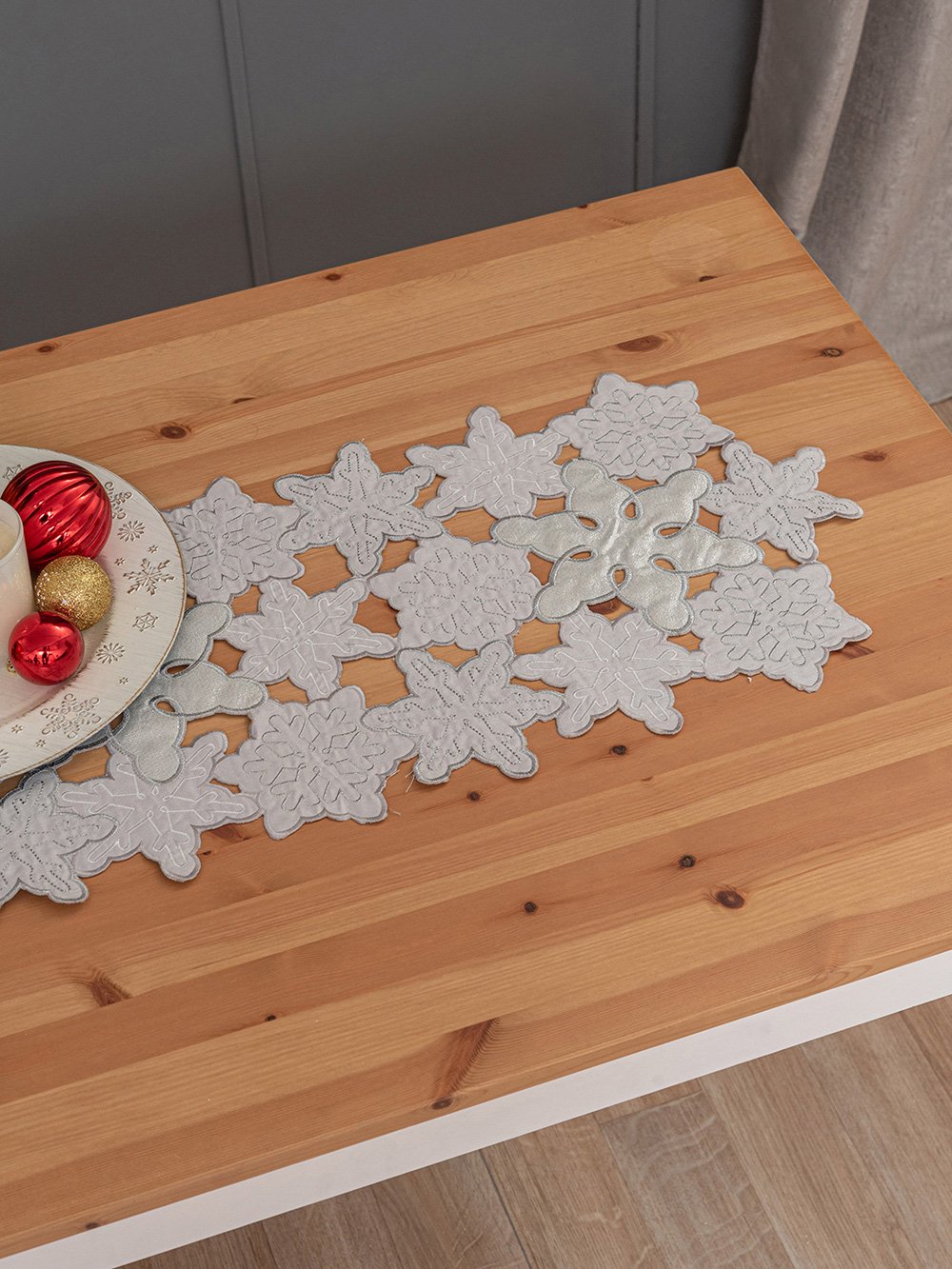 5205857242145_3 Σετ Σουπλα Christmas Collection 35x45 CD03 Γκρι Palamaiki - Image 1