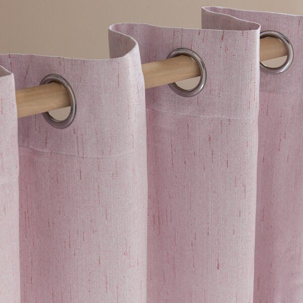 Κουρτίνα Με Τρουκς 140x260 LORIA PINK Ροζ Palamaiki