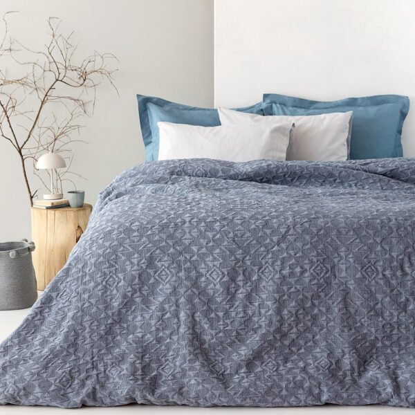 Κουβέρτα 230x260 INEZ DENIM Μπλε Palamaiki