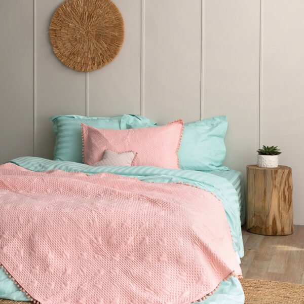 Κουβερλί King Size 260x240 MORGAN PINK Ροζ Palamaiki