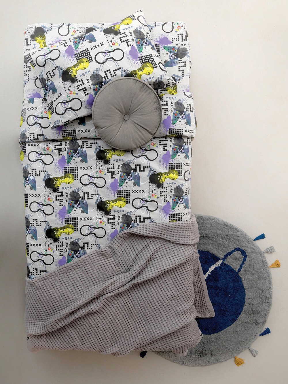 5205857248659_2 Σετ Μονά Σεντόνια Trend 160x260 TC937 Χωρίς Λάστιχο Ροζ Palamaiki - Image 1