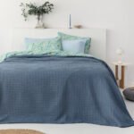 Κουβέρτα Πικέ 250x240 MARCIE STEEL Γκρι Palamaiki