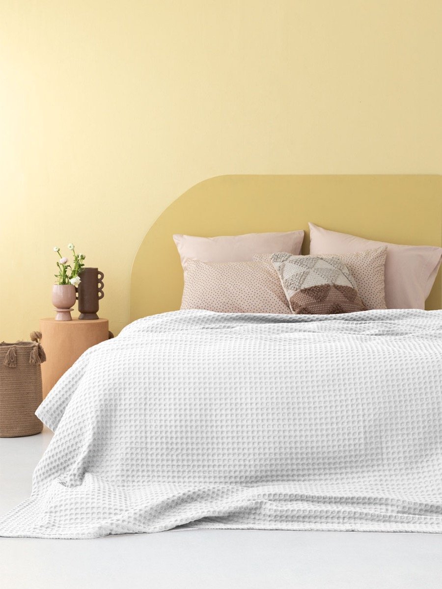 5205857249427 Κουβέρτα Πικέ 170x240 MARCIE WHITE Λευκό Palamaiki - Image 1