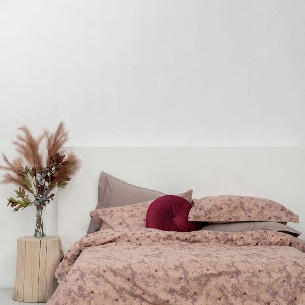 Σετ Μονά Σεντόνια Cosy Winter 170x265 CW282 Χωρίς Λάστιχο Ροζ Palamaiki