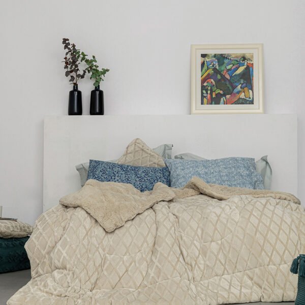 Διακοσμητικη Μαξιλαροθηκη Nadine 50x50 NADINE/2 CREAM Εκρού Palamaiki