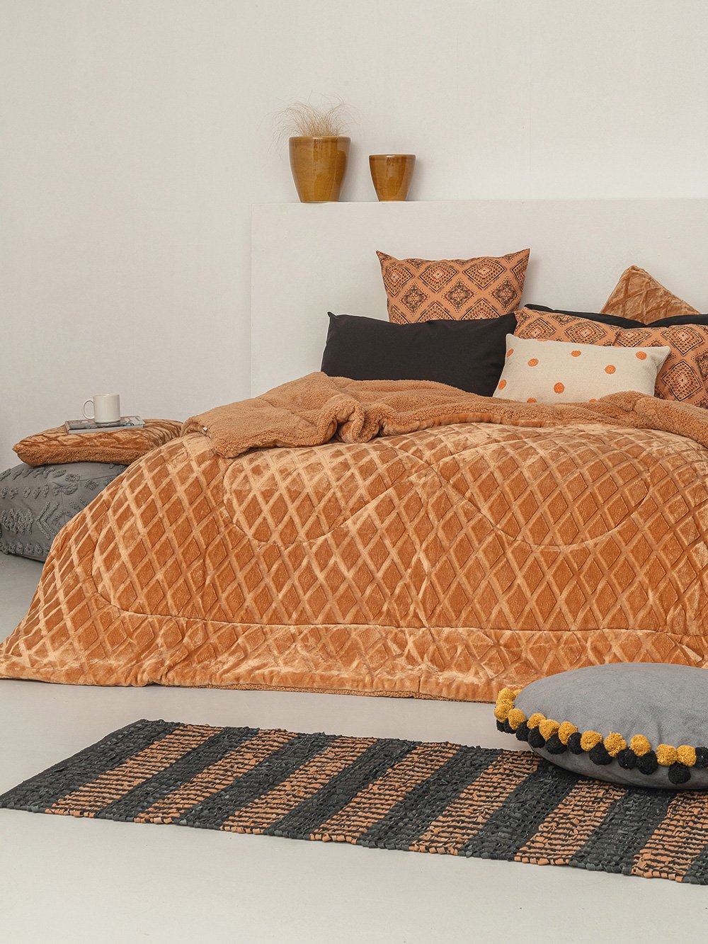 5205857250126_2 Διακοσμητικη Μαξιλαροθηκη Nadine 50x50 NADINE/2 TAN Καφέ Palamaiki - Image 1