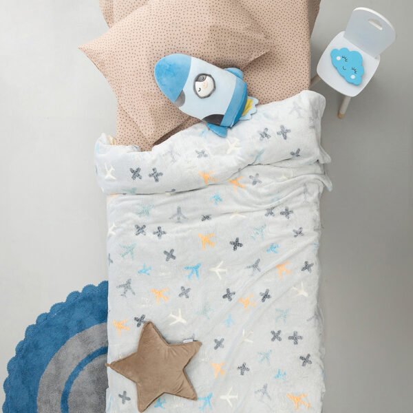 Κουβερτα Μονή Luminous 160x220 PLANES Γκρι Palamaiki