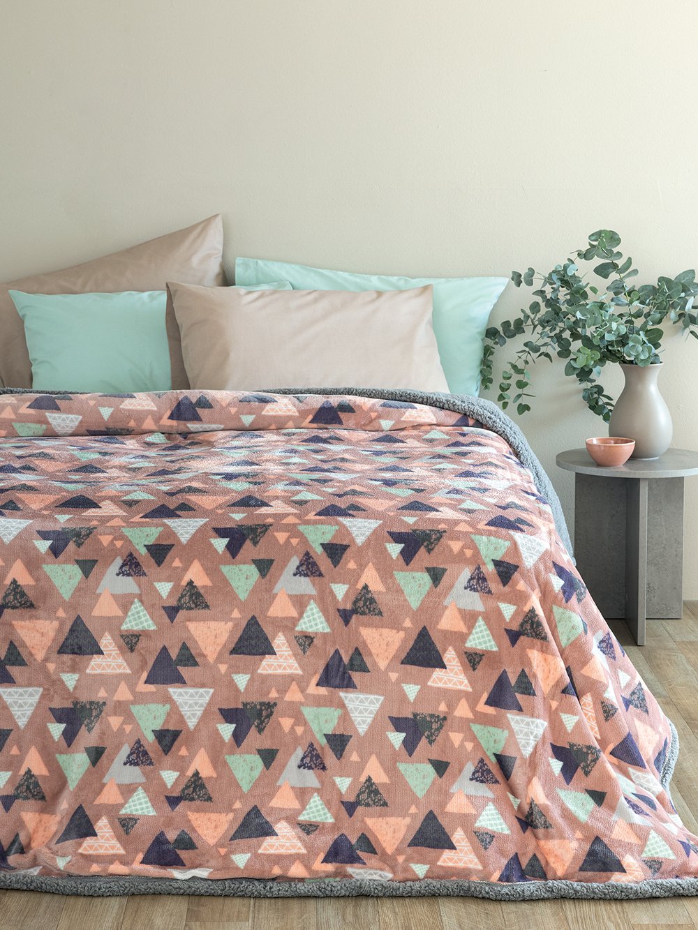 5205857250386_3_2 Κουβερτοπαπλωμα Μονό 160x220 BLAKE PINK Φούξια Palamaiki - Image 1