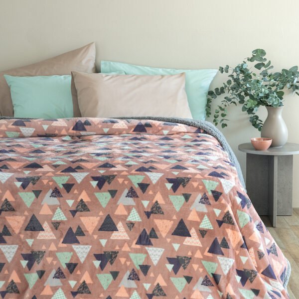 Κουβερτα Μονή 160x220 BLAKE PINK Φούξια Palamaiki
