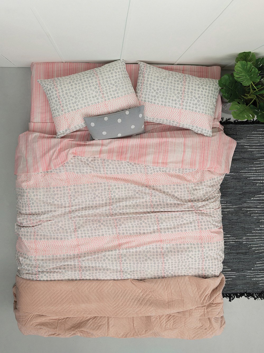 5205857253431_2 Σετ Μονά Σεντόνια Fashion Life 170x260 FL6175 Χωρίς Λάστιχο Ροζ Palamaiki - Image 1