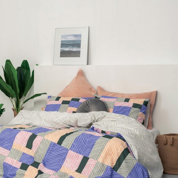 Σετ King Size Σεντόνια Fashion Life 265x260 FL6163 Μωβ Palamaiki