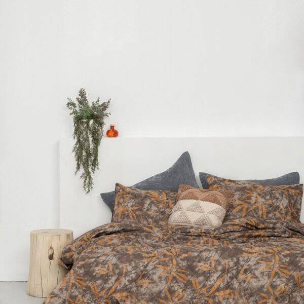 Σετ Μονά Σεντόνια Flannel Beauty 110x200+32 FB0217 Με Λάστιχο Καφέ Palamaiki