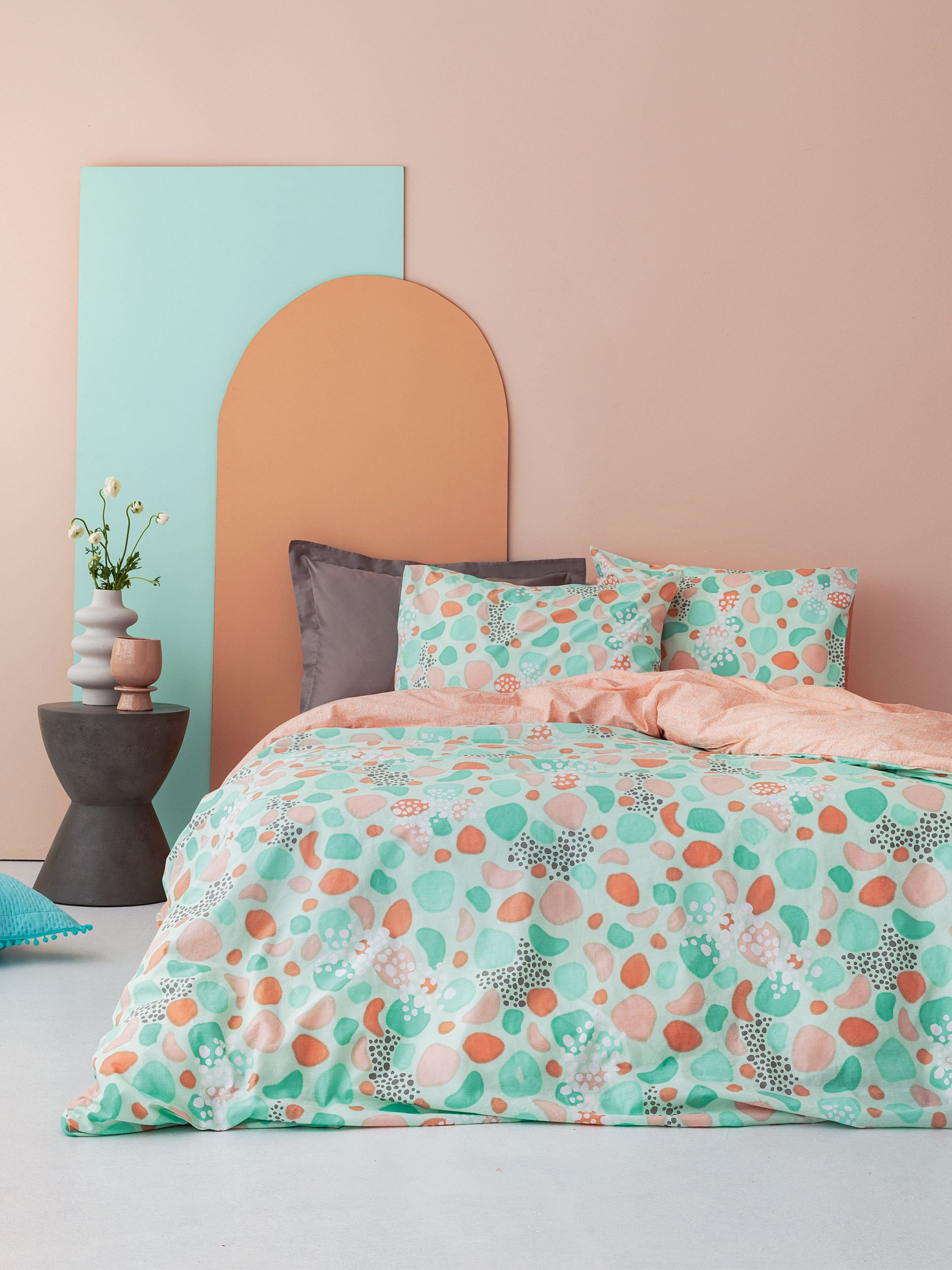 5205857260422_8 Σετ μονά σεντόνια Fashion Life 170x260 FL6186 Χωρίς Λάστιχο Μέντα Palamaiki - Image 1