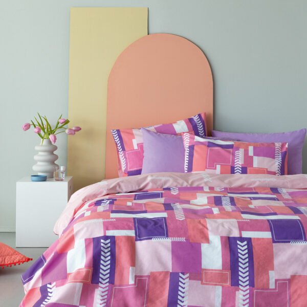 Σετ μονά σεντόνια Fashion Life 170x260 FL6189 Χωρίς Λάστιχο Φούξια Palamaiki