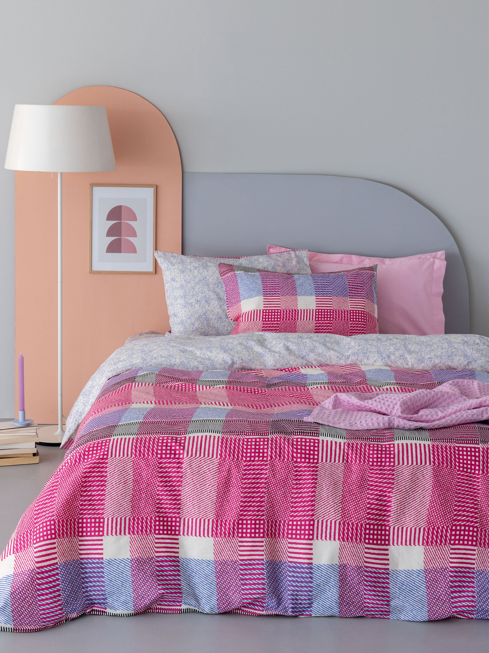 5205857260491_8 Σετ μονά σεντόνια Fashion Life 170x260 FL6193 Χωρίς Λάστιχο Φούξια Palamaiki - Image 1