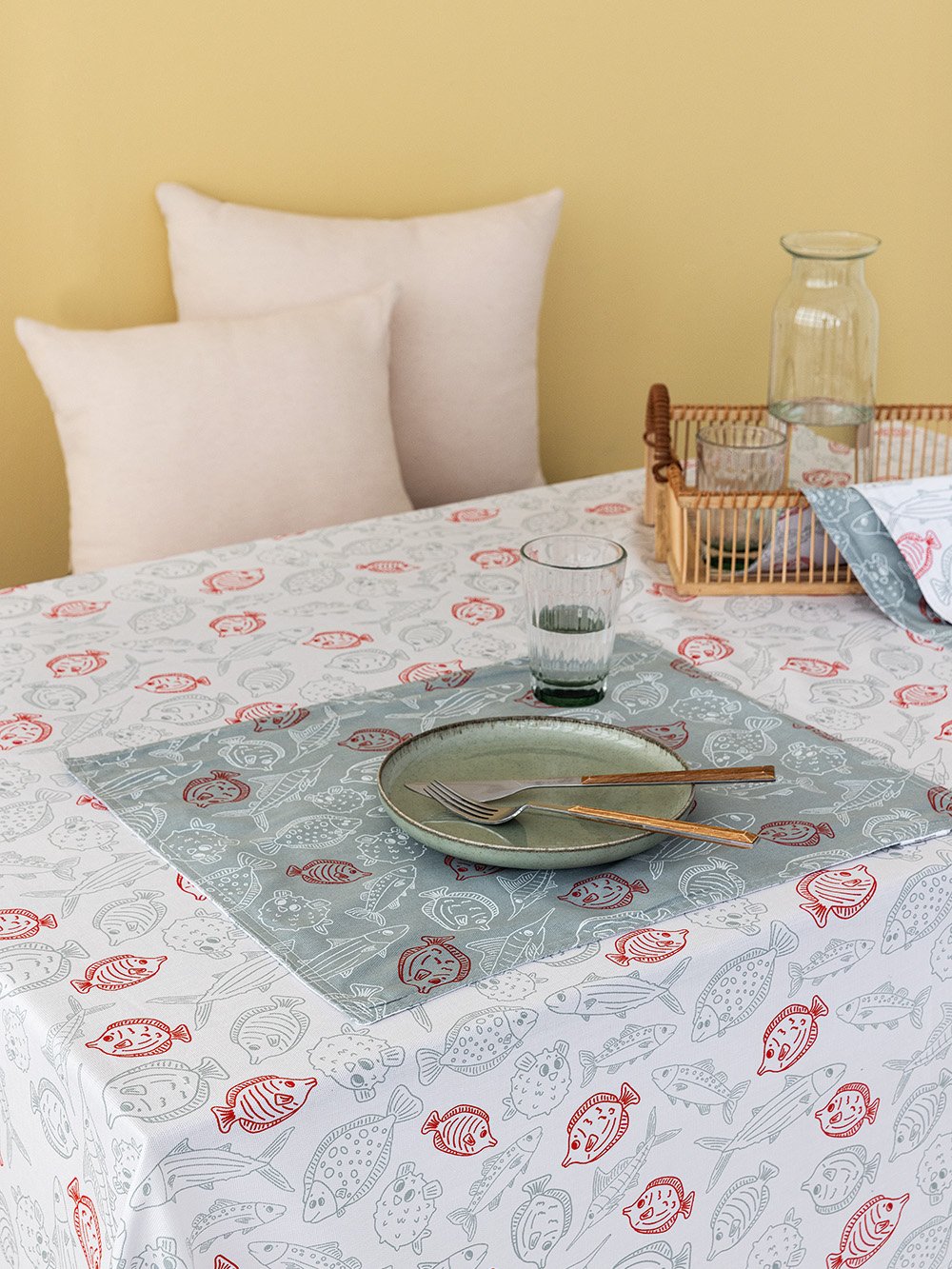 5205857261177_2 Τραπεζομάντηλο TATI 150x180 TAT12 Λευκό Palamaiki - Image 1