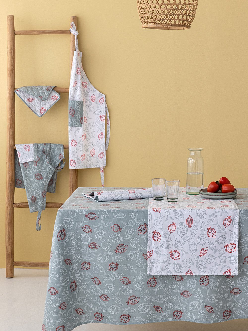 5205857261245_2 Τραπεζομάντηλο TATI 150x220 TAT11 Γκρι Palamaiki - Image 1