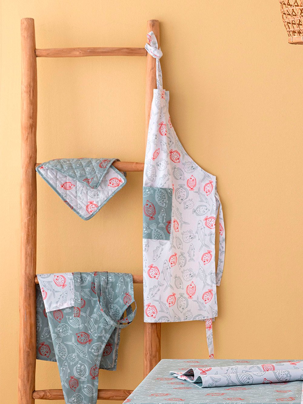 5205857261375_2 Ποδιά κουζίνας TATI 80x60 TAT12 Λευκό Palamaiki - Image 1