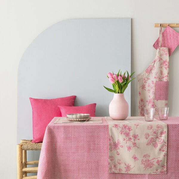 Σετ Σουπλά TATI 45x35 TAT8-TAT10 Φούξια - Μπεζ Palamaiki