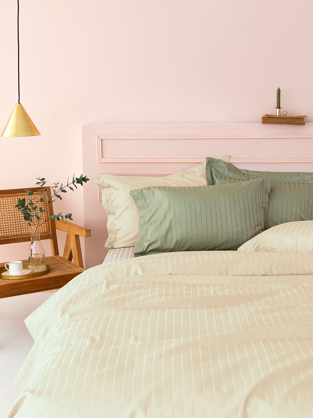 5205857263140_2 Σετ Υπέρδιπλα Σεντόνια 240x270 Sateen Riga CREAM Λευκό Palamaiki - Image 1