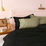 Σεντόνι Υπέρδιπλο 240x270 Sateen Riga BLACK Μαύρο Palamaiki