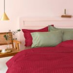 Σεντόνι Υπέρδιπλο 240x270 Sateen Riga BORDEAUX Μπορντώ Palamaiki