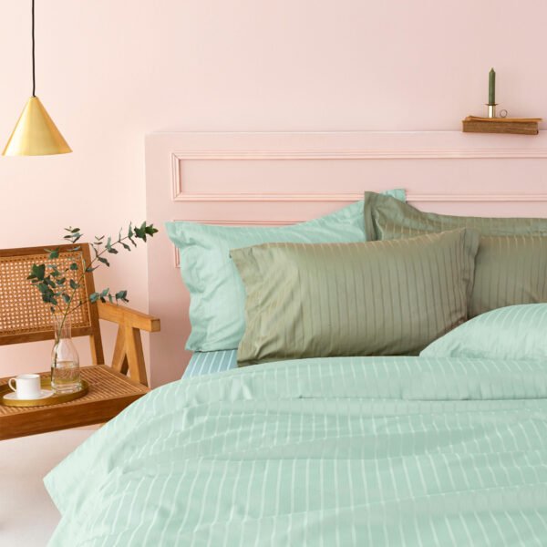 Σεντόνι Υπέρδιπλο 240x270 Sateen Riga MINT Μέντα Palamaiki