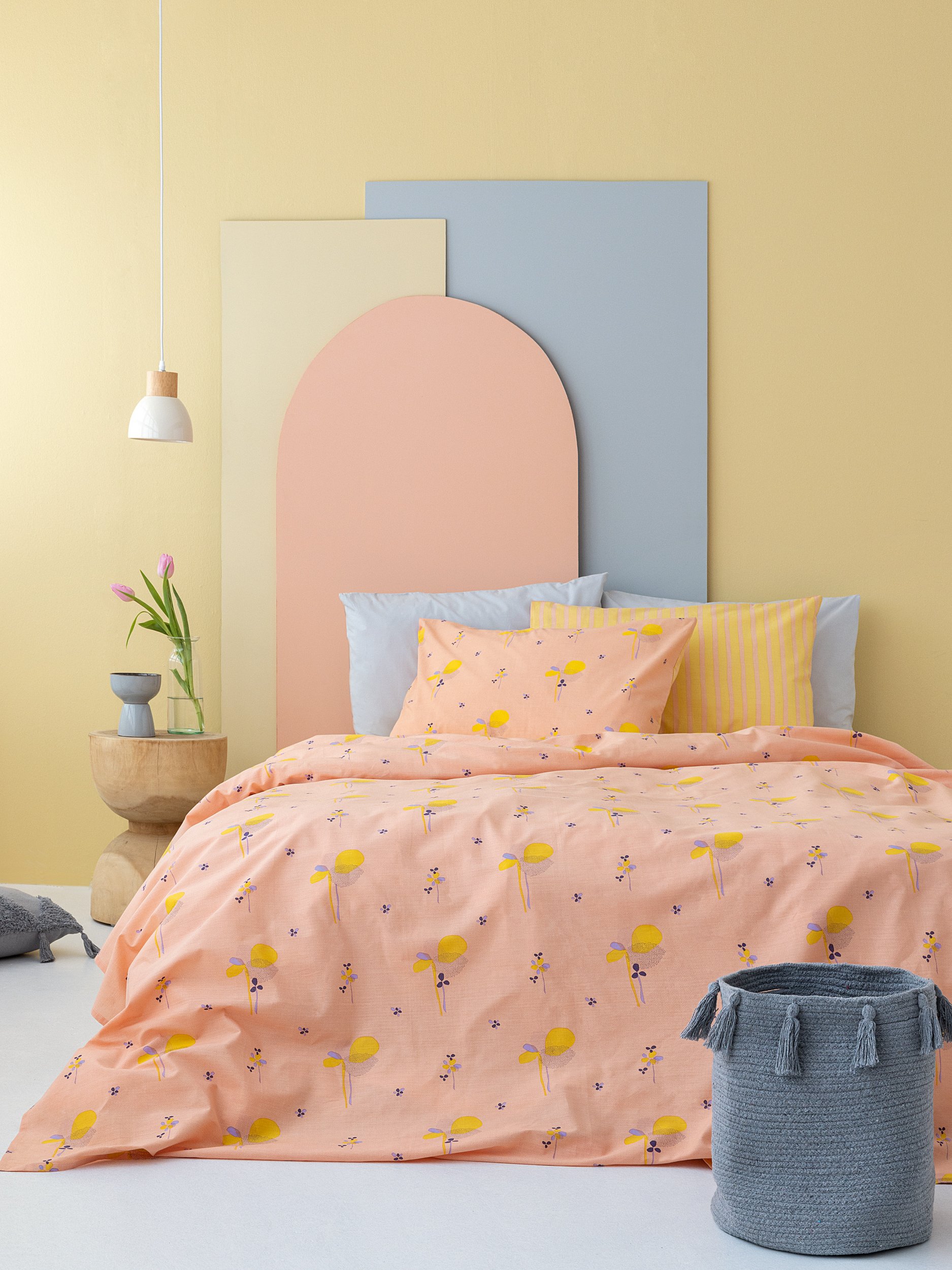 5205857263645_2 Σετ υπέρδιπλα σεντόνια Fashion Life 240x260 FL6205 Χωρίς Λάστιχο Σομόν Palamaiki - Image 1