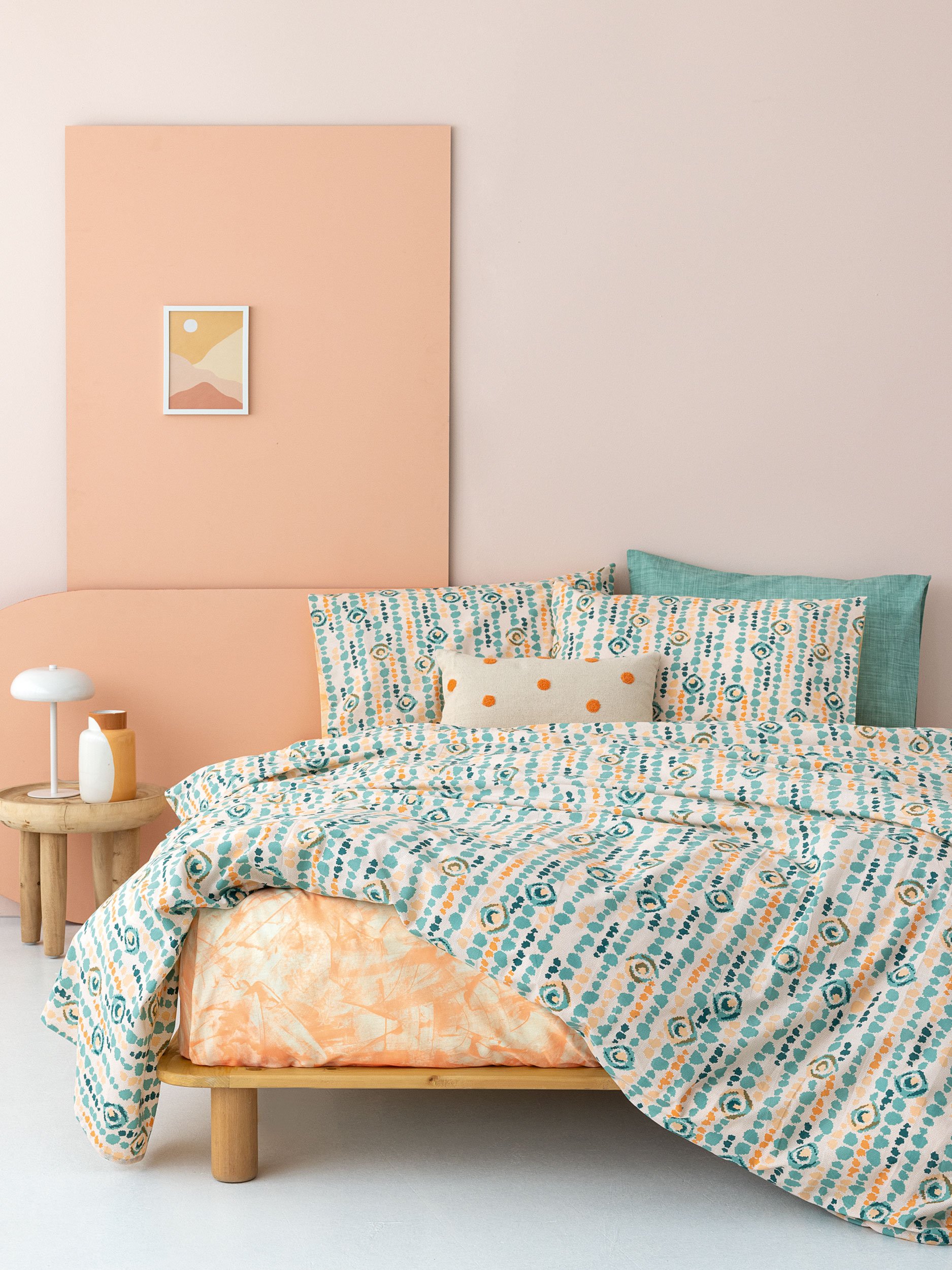 5205857263973_2 Σετ King Size σεντόνια Fashion Life 265x260 FL6206 Πράσινο Palamaiki - Image 1