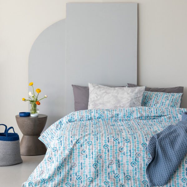 Σετ King Size σεντόνια Fashion Life 265x260 FL6207 Μπλε Palamaiki