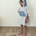 Poncho Kids Bath 70x120 RACOON Γκρι Palamaiki