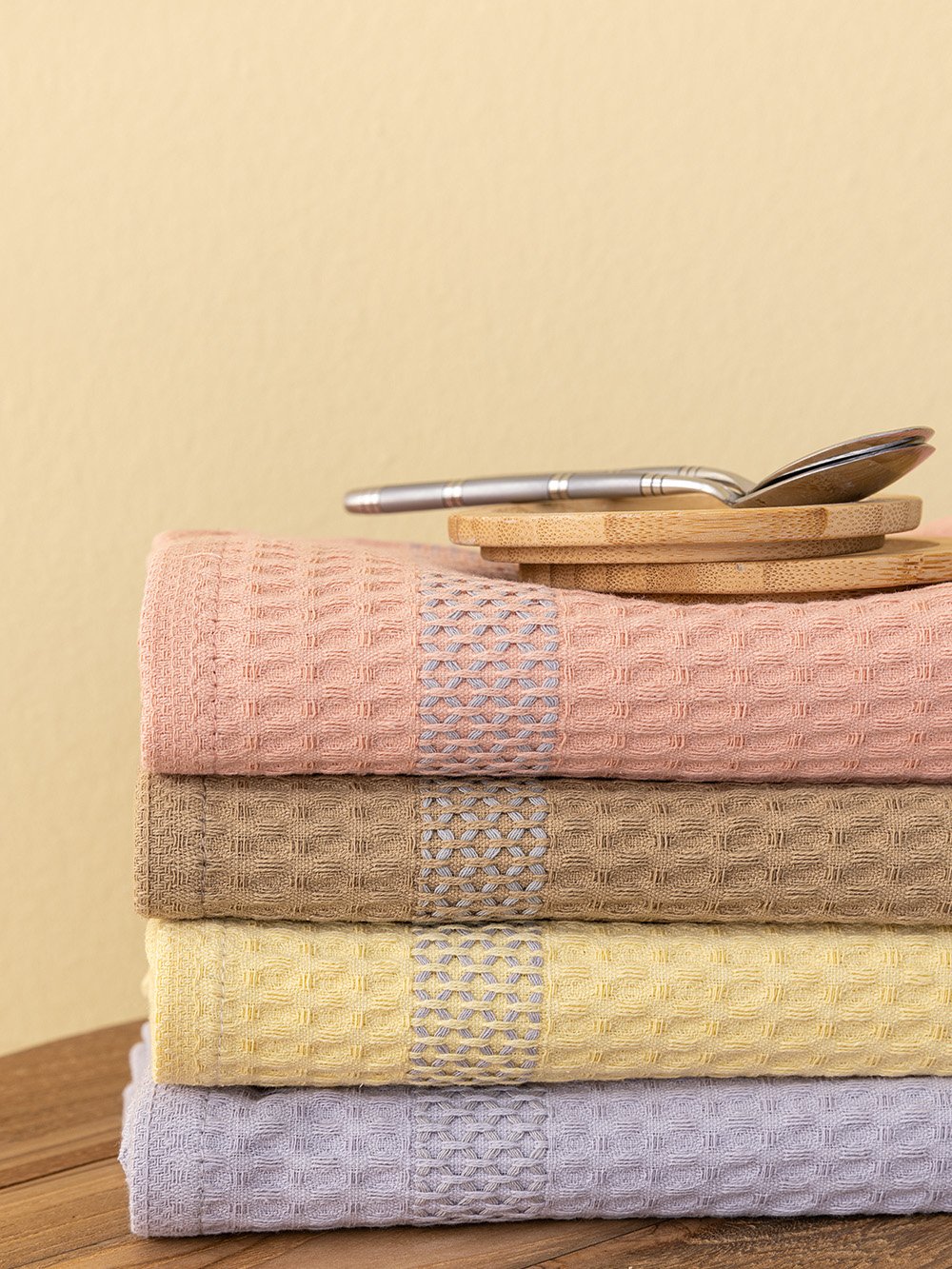 5205857266547_2 Σετ 4 Πετσέτες Κουζίνας Kitchen Towels 50x70 KE460 Palamaiki - Image 1