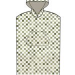 Poncho Θαλάσσης με κουκούλα CHECKS GREEN Small - Medium Πράσινο Palamaiki