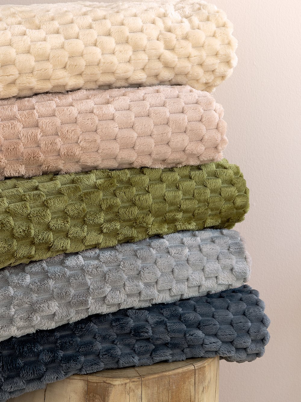 5205857267353_3_3 Κουβέρτα Fleece 220x240 ASTER CREME Εκρού Palamaiki - Image 1