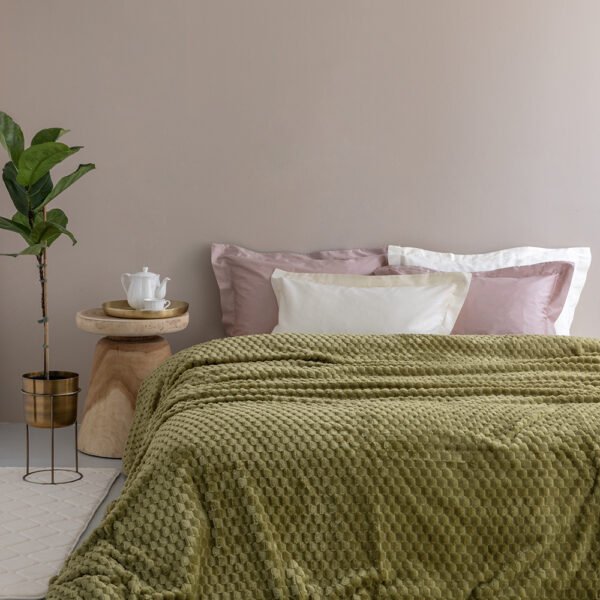 Κουβέρτα Fleece 220x240 ASTER GREEN Πράσινο Palamaiki