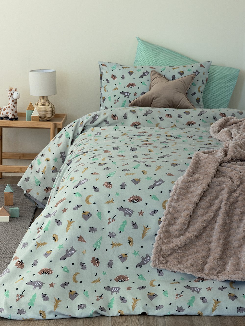 5205857267964_1_3 Σετ Μονά Σεντόνια Floufi 170x265 FF101 Χωρίς Λάστιχο Palamaiki - Image 1