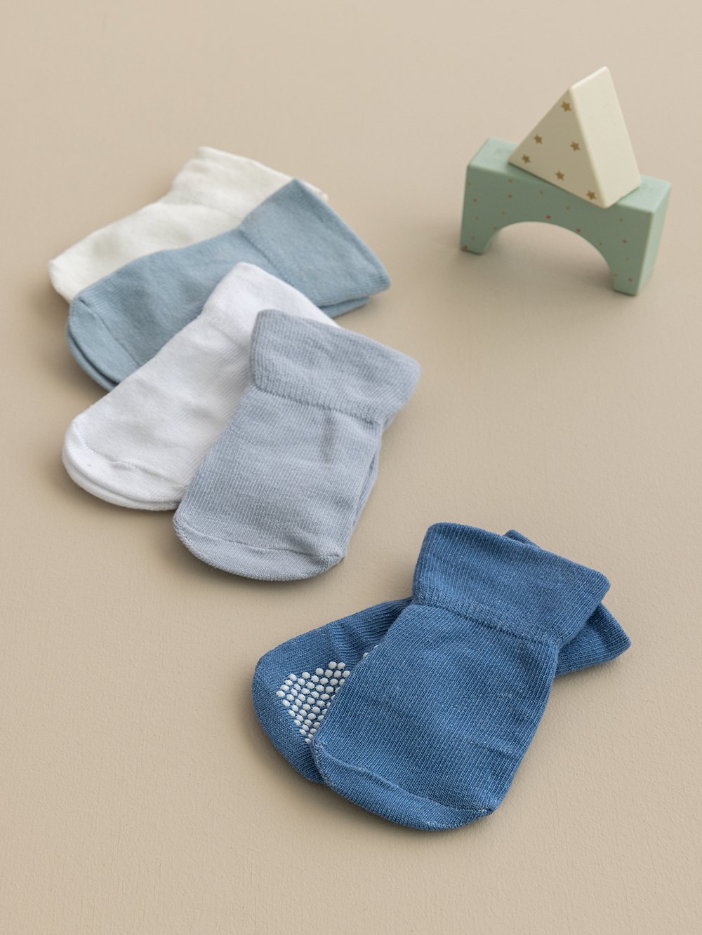 5205857268299_2 Σετ Καλτσάκια New Baby NB0145 BOY Μπλε Palamaiki - Image 1