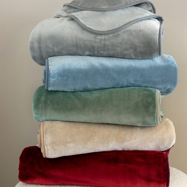 Κουβέρτα Βελουτέ 160x220 DREAM VELOUR/3 DENIM Μπλε Palamaiki