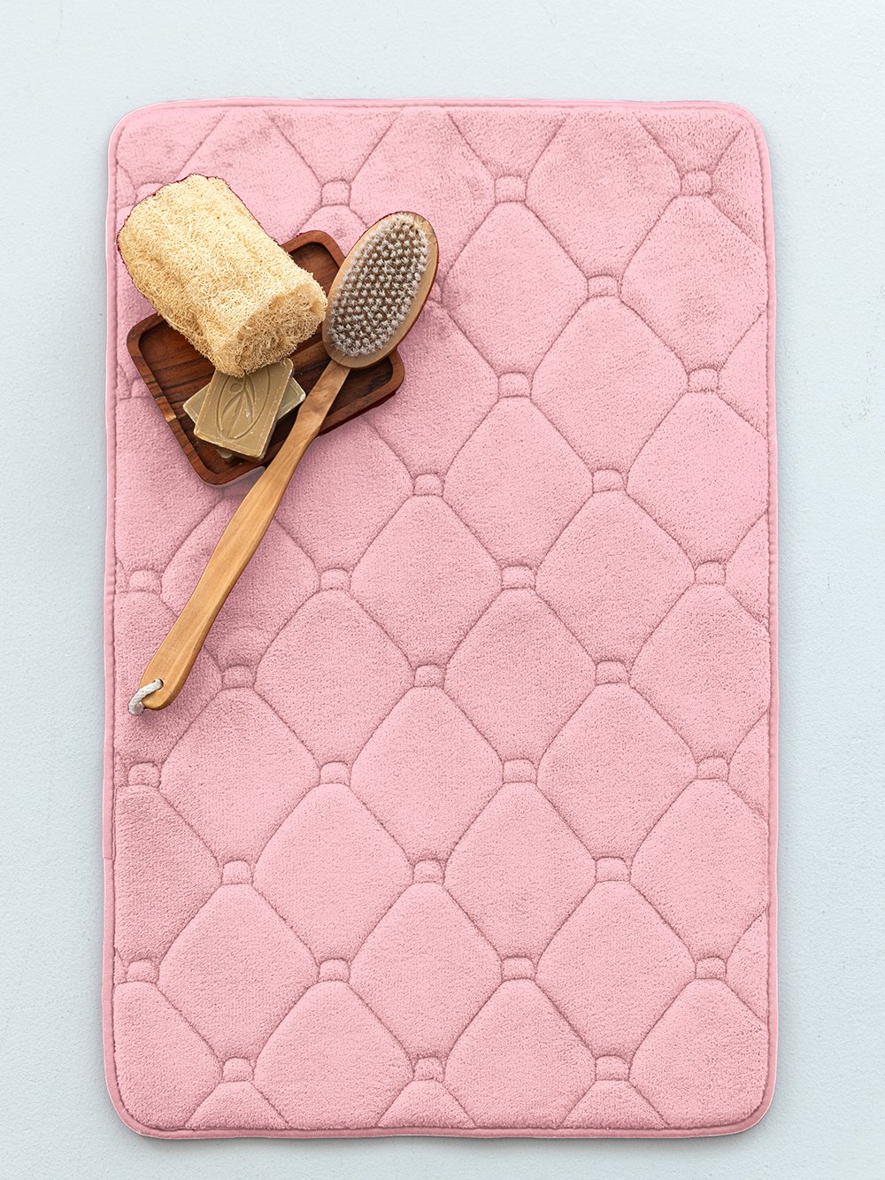 5205857269708_5 Πατάκι μπάνιου 50x80 MEMO PINK Ροζ Palamaiki - Image 1