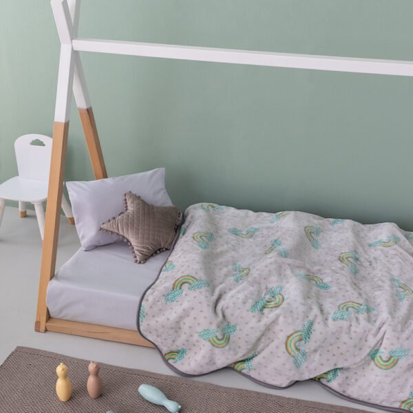 Κουβέρτα Μονή 160x220 RAINY Γκρι Palamaiki