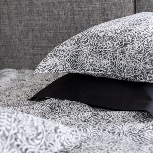 Ζεύγος Μαξιλαροθήκες Ivy 52x75 IS803 Μαύρο Palamaiki