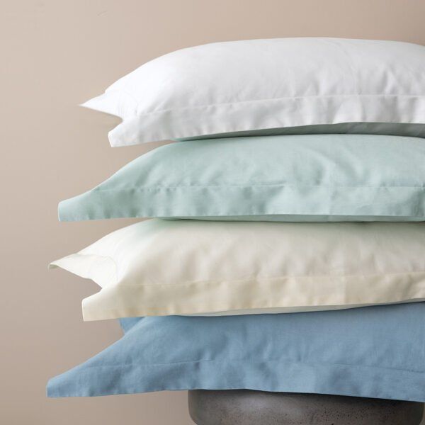 Ζεύγος Μαξιλαροθήκες Oxford 52x75 Posh Sateen WHITE Λευκό Palamaiki