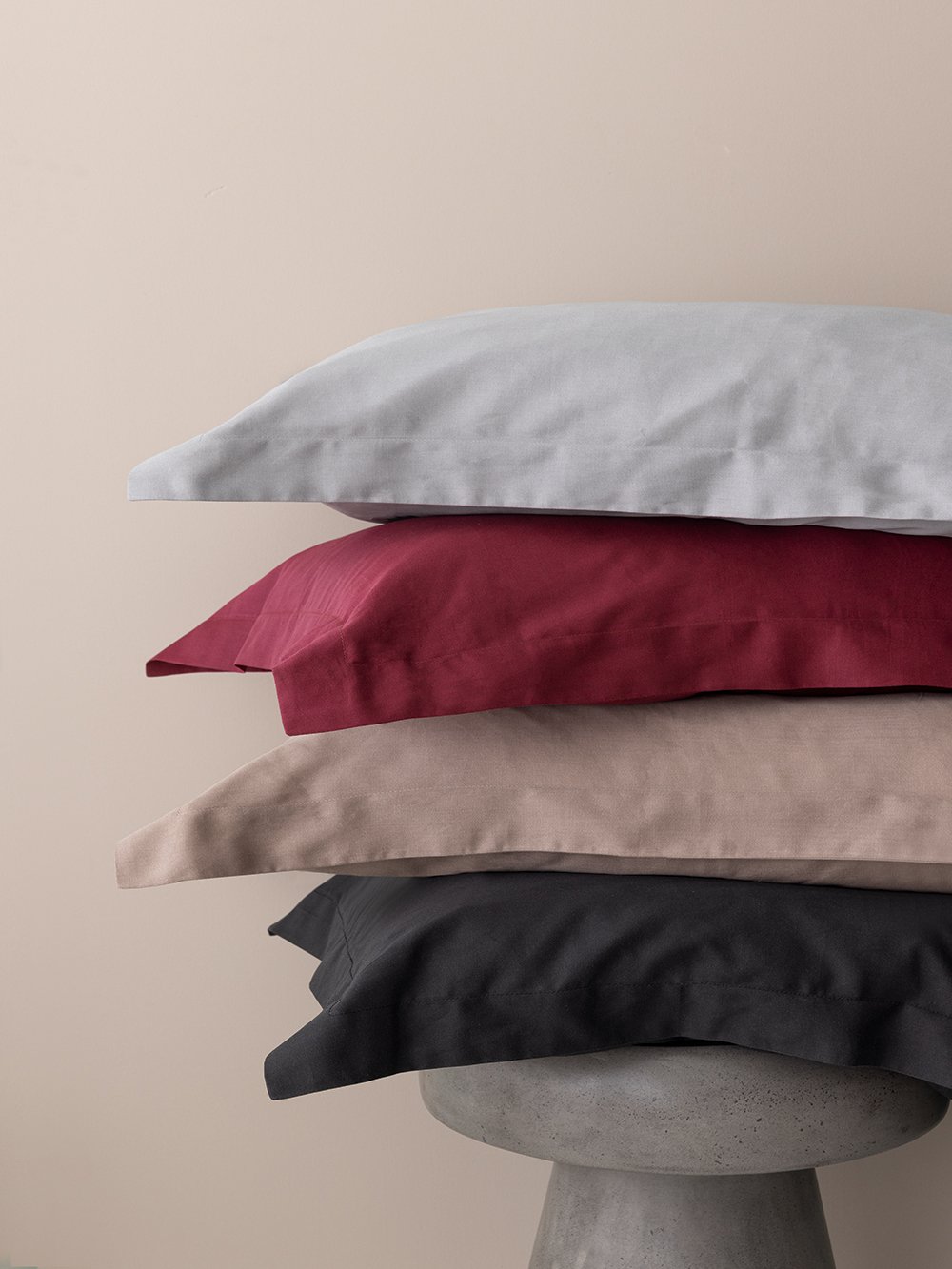 5205857271855_2 Ζεύγος Μαξιλαροθήκες Oxford 52x75 Posh Sateen BORDO Κόκκινο Palamaiki - Image 1