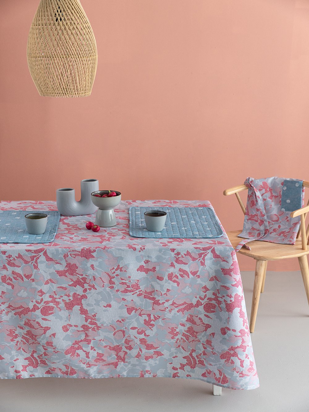 5205857273460_2 Τραπεζομάντηλο TATI 140x180 TAT14 Ροζ Palamaiki - Image 1