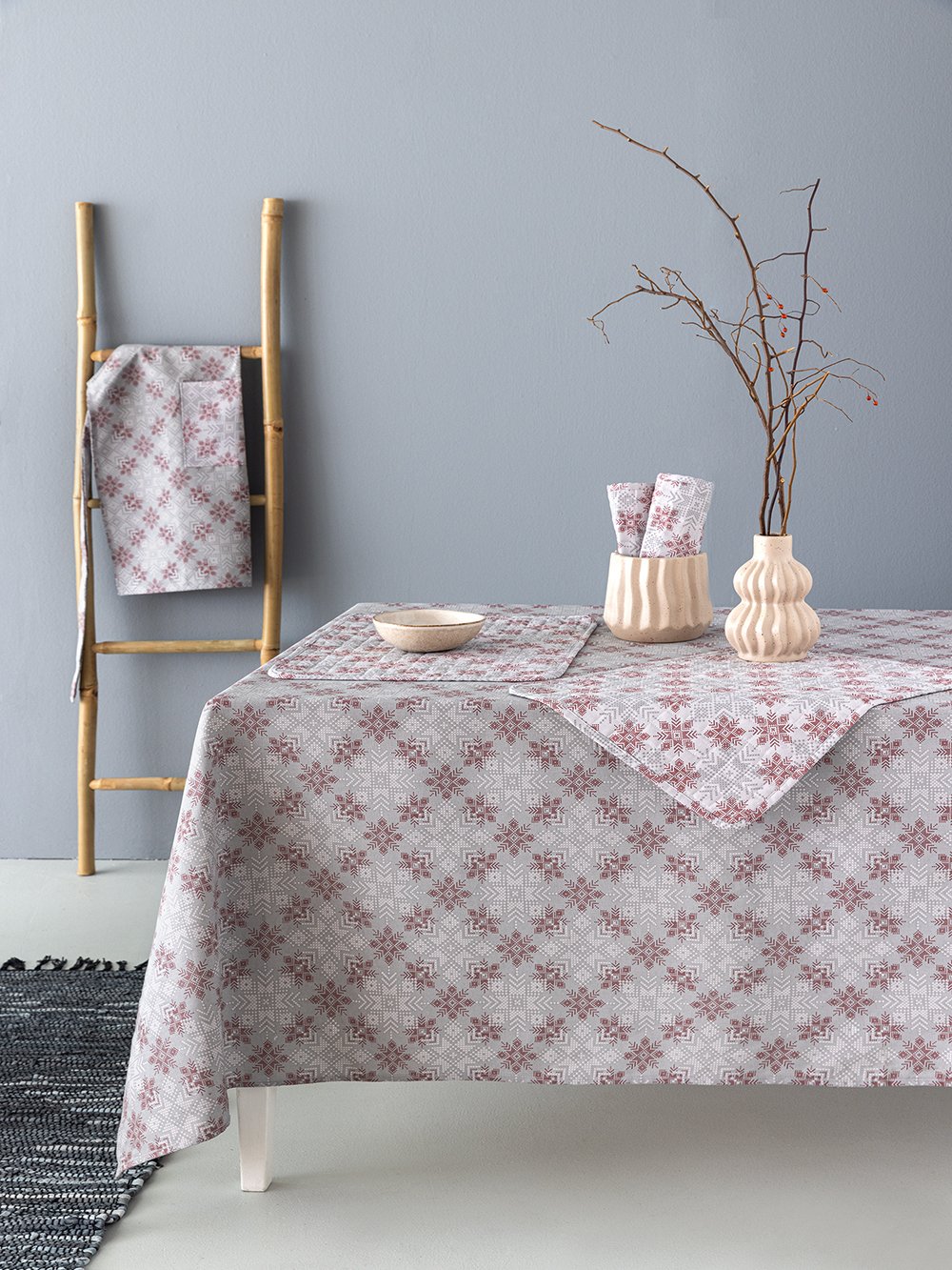 5205857273477_2 Τραπεζομάντηλο TATI 140x180 TAT15 Εμπριμέ Palamaiki - Image 1