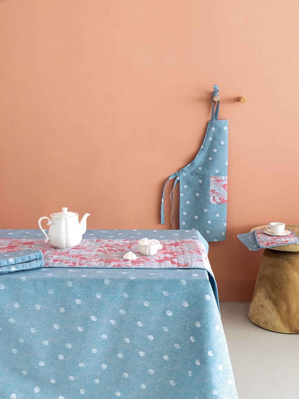 5205857273538_2 Τραπεζομάντηλο TATI 140x220 TAT13 Γαλάζιο Palamaiki - Image 1